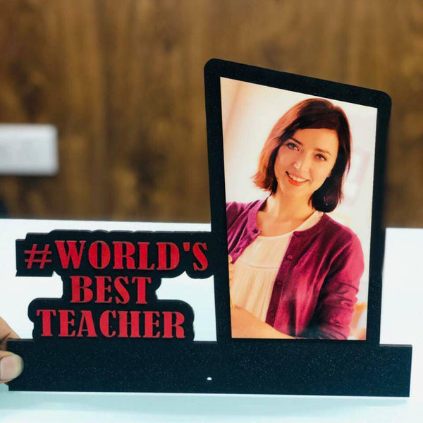 Customized World's Best Teacher Table Top Cutout