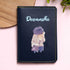 Customized Girl Printed Passport Cover - Black