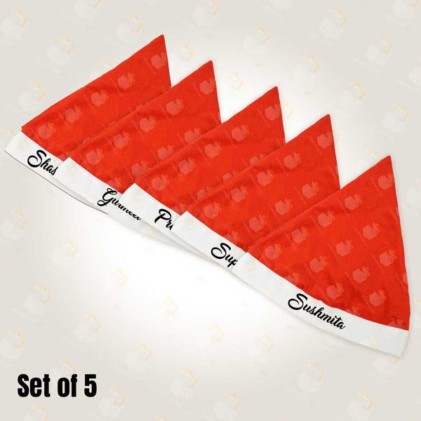 Customized Santa Hat Set of 5