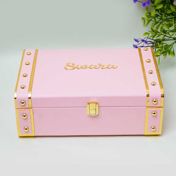 Customized Trunk Box With One Name - Pink