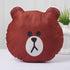 Cute Teddy Face Printed Cushion Pillow