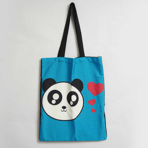 Cute Panda Printed Tote Bag