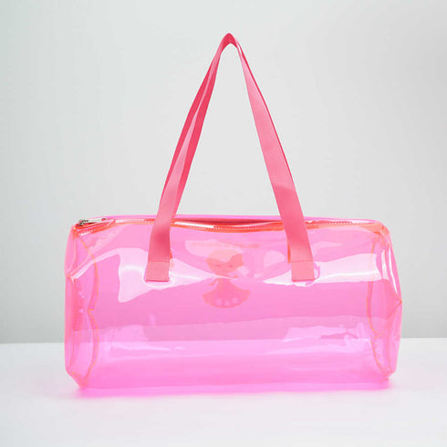 Personalised Kids Jelly Swimming Duffle Bag - Pink