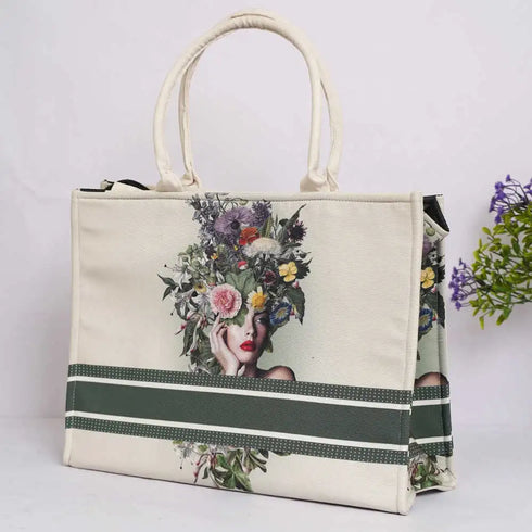 Personalised Floral Printed Box Bag