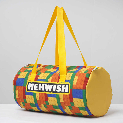 Personalised Puzzle Printed Kids Swimming Duffle Bag