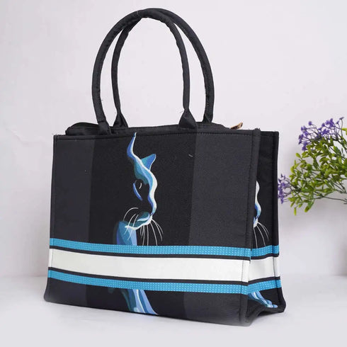 Personalised Cat Printed Box Bag