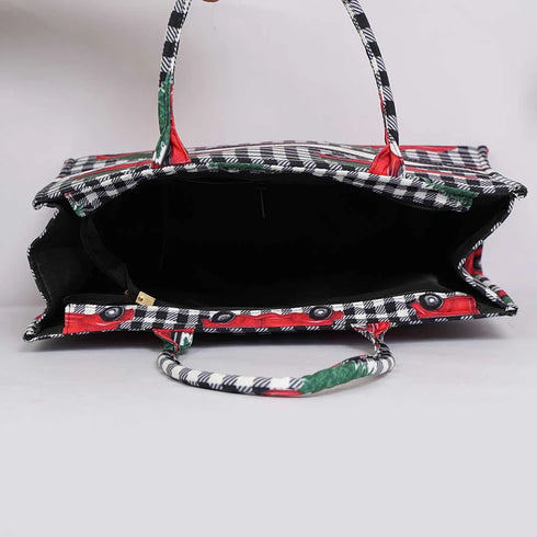 Customized Christmas Car Theme Box Tote Bag