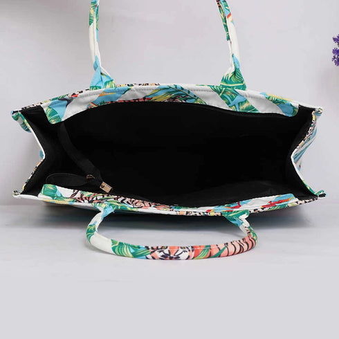 Multicolour Tiger Printed Customised Box Tote Bag