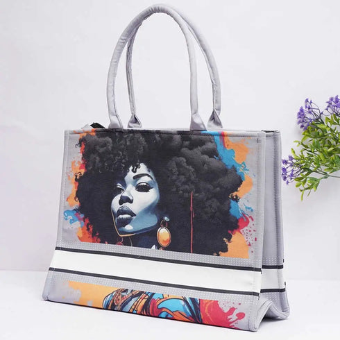 Personalised Girl Printed Box Tote Bag