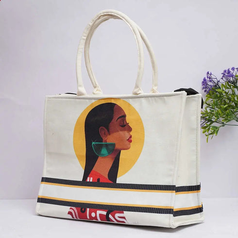 Personalised Girl Printed Box Tote Bag