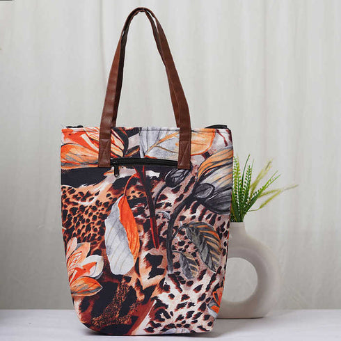 Personalised Leopard Printed Structured Tote Bag
