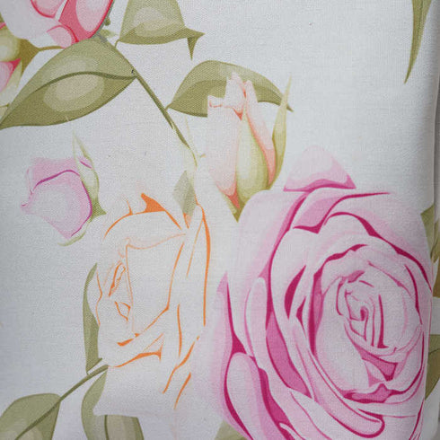 Personalised Pink Floral Printed Structured Tote Bag