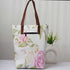 Personalised Pink Floral Printed Structured Tote Bag