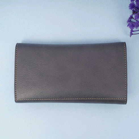 Personalised Women's Wallet With Charm - Gray