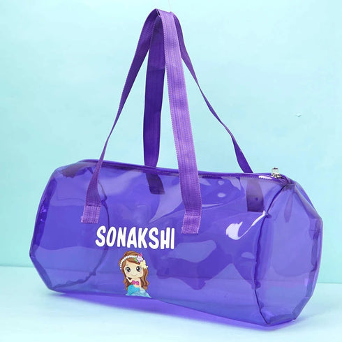 Personalized Kids Jelly Duffle Bag - Purple