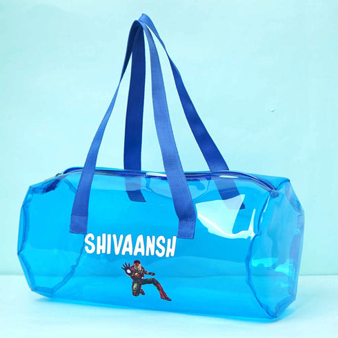 Personalized Kids Jelly Duffle Bag - Blue