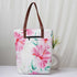 Personalised Pink Floral Printed Structured Tote Bag
