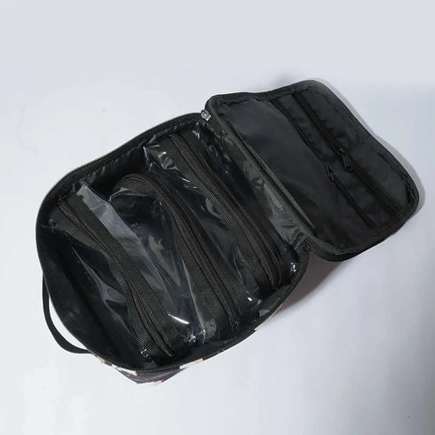 Personalized Floral Printed Makeup Bag Vanity Pouch for Women