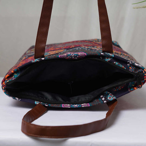 Personalised Multicolor Printed Structured Tote Bag