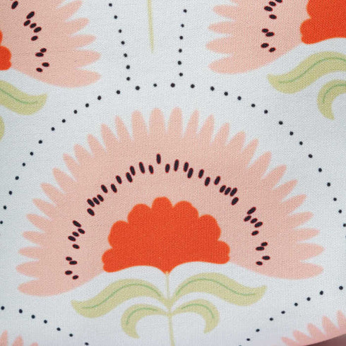 Personalised Floral Printed Structured Tote Bag