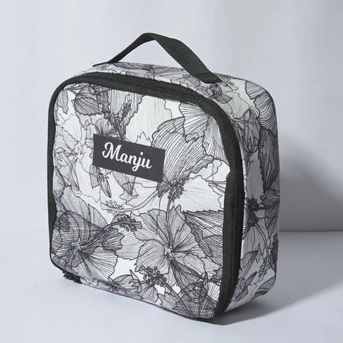 Personalized Floral Printed Makeup Bag Vanity Pouch for Women