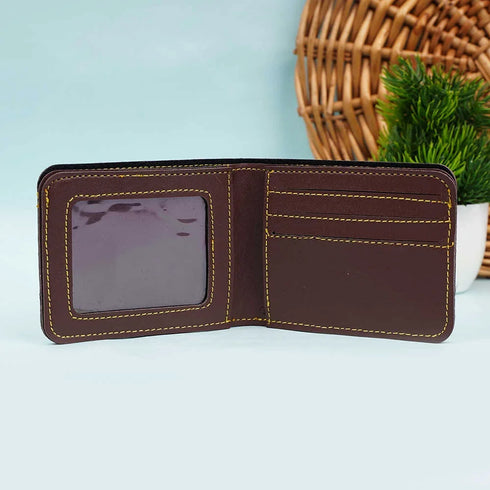 Personalised Men's Wallet With Charm - Brown