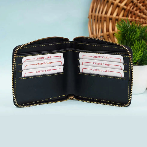 Personalised Unisex Wallet With Charm - Brown