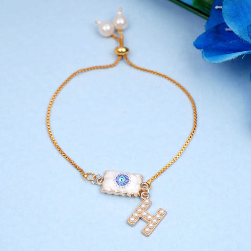 Personalized Initial Rakhi Bracelet