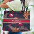 Red Flowers Printed Customised Box Tote Bag - Uncommongifts.in