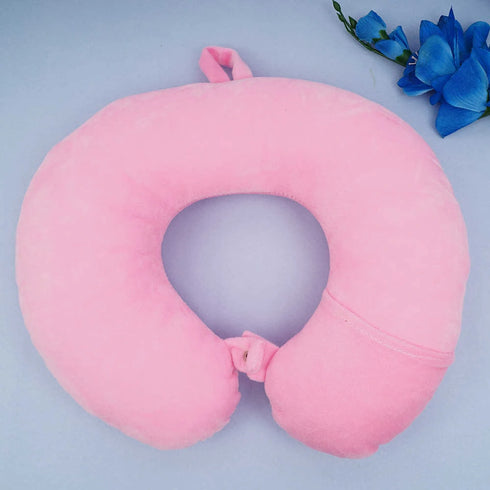 Personalised Printed Kids Neck Pillow - Pink