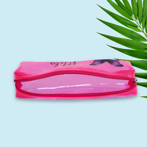 Personalised Jelly Pencil Pouch for Kids - Pink