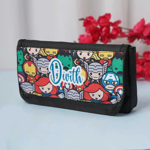 Personalized Cartoon Printed Stationery Pouch for Kids