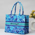 Customized Ethnic Motifs Printed Blue Handheld Box Bag - Uncommongifts.in