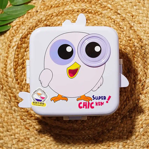 Personalized Chicken Steel Compartment Lunch Box for Kids