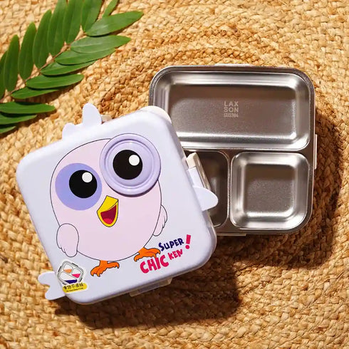 Personalized Chicken Steel Compartment Lunch Box for Kids