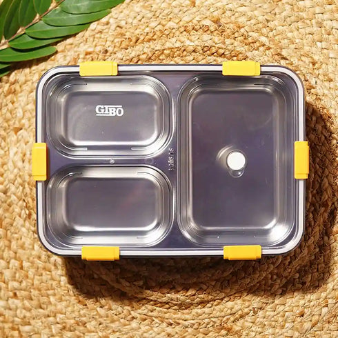 Personalized Steel Compartment Lunch Box for Kids - Navy Blue