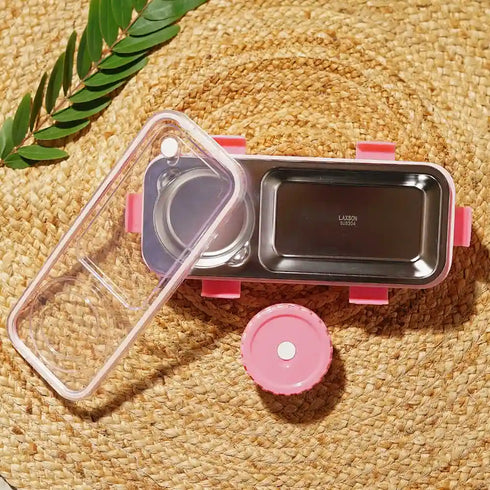 Personalized Individual Seal Lunch Box for Kids - Pink