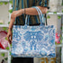 Blue Elephant Printed Customised Box Tote Bag - Uncommongifts.in
