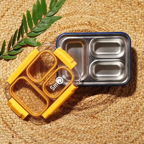 Personalized Partition Seal Lunch Box for Kids - Yellow