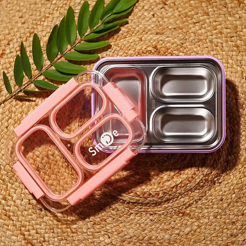 Personalized Partition Seal Lunch Box for Kids - Pink