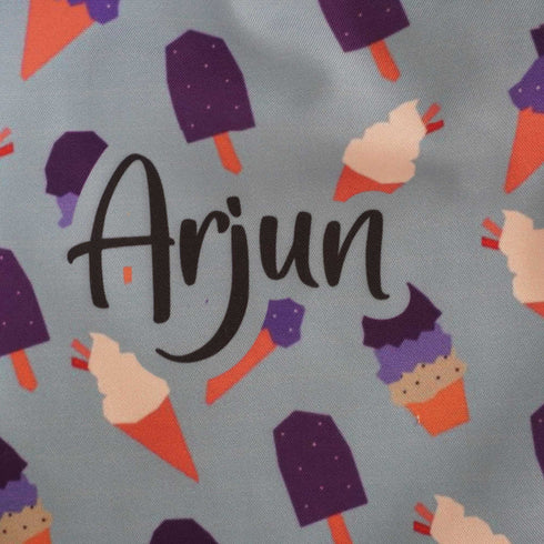 Ice Cream Printed Kids Drawstring Bag