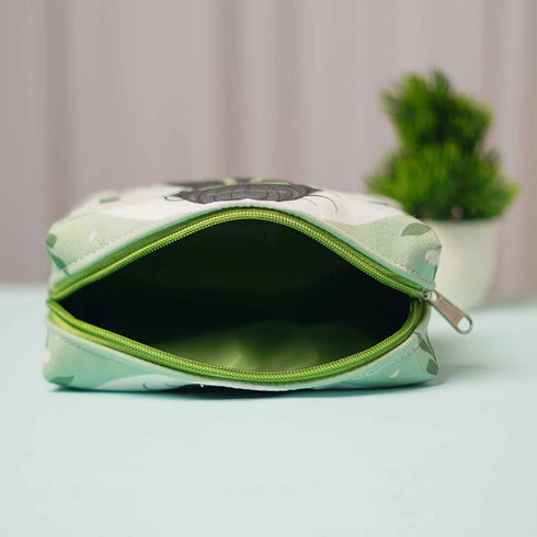 Personalized Leaf Printed Box Pouch for Women