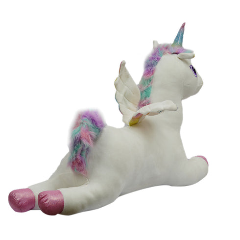 Glow Rainbow Unicorn with Wings Soft Toys - Uncommongifts.in