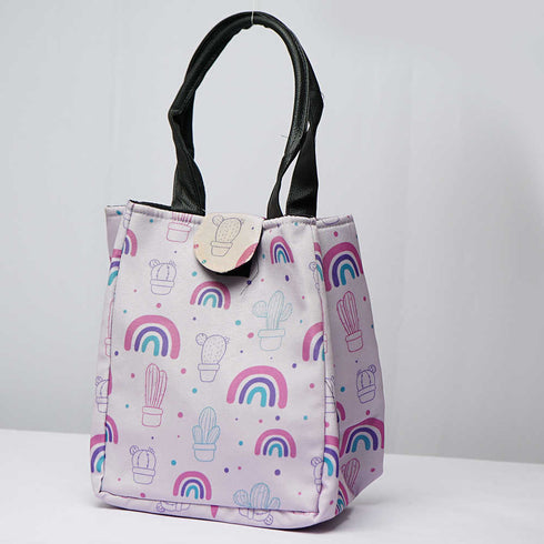 Rainbow Printed Lunch Bag With Handle