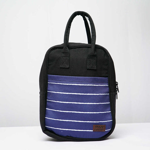 Blue & White Canvas Lunch Bag