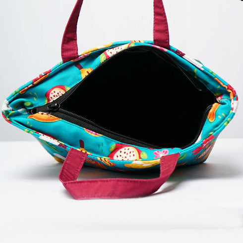 Fruit's Printed Canvas Lunch Bag With Handle