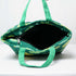 Green Printed Canvas Lunch Bag With Handle