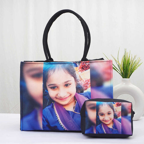 Personalised Photo Printed Box Bag Combo Gift Set