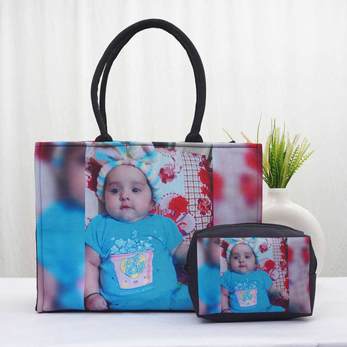 Personalised Photo Printed Box Bag Combo Gift Set