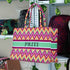 Purple Zigzag Printed Customised Box Tote Bag - Uncommongifts.in